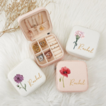 Birth Flower Jewelry Travel Case