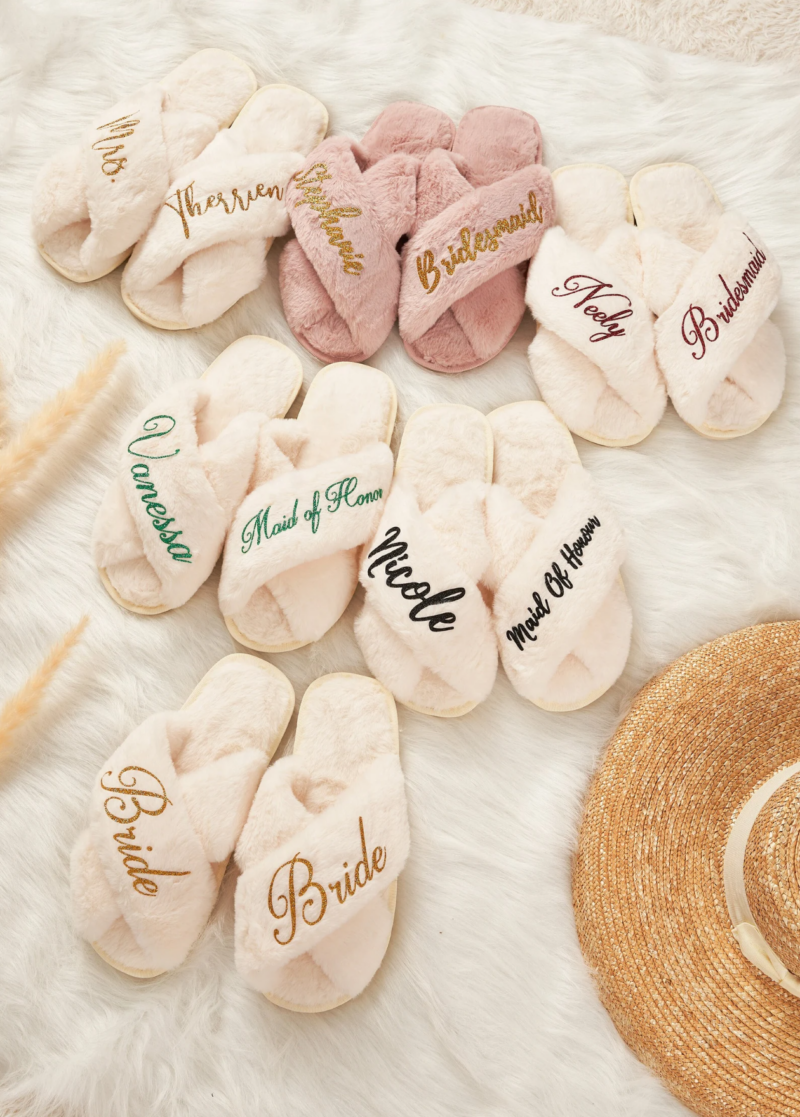 Personalized Bridal Slippers