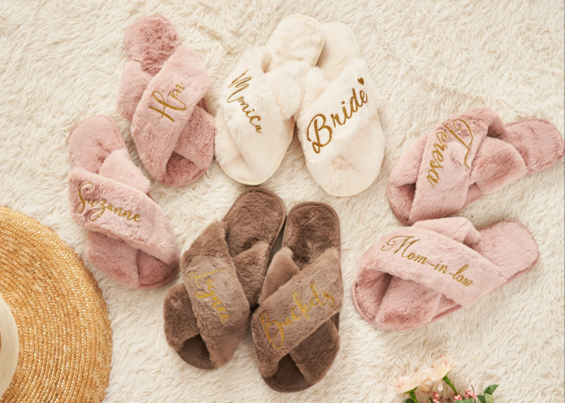 Personalized Bridal Slippers