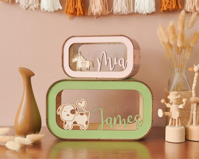Personalized Wooden Money Box