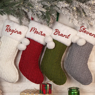 Embroidered Christmas Stockings With Names