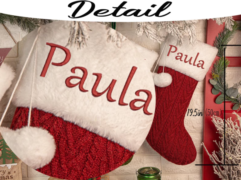 Embroidered Christmas Stockings With Names