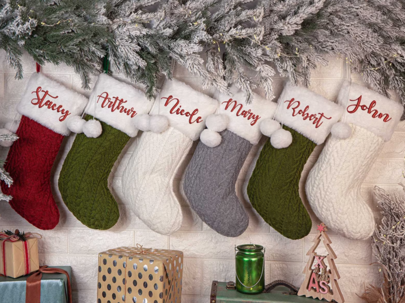 Embroidered Christmas Stockings With Names