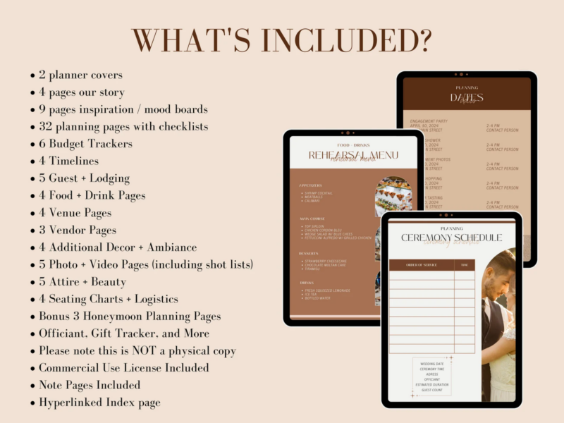Digital wedding planner
