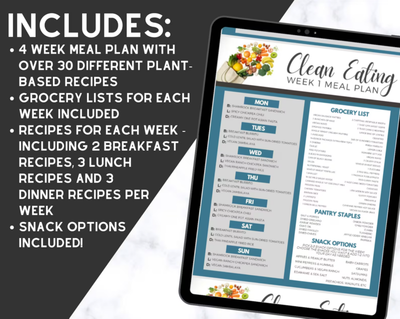 Vegan Clean Eating meal plan