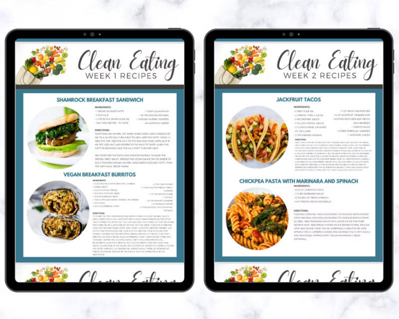 Vegan Clean Eating meal plan